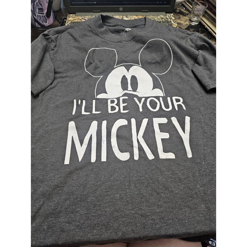 Disney Parks Gray T-shirt I'll Be Your Mickey Men's Large Short Sleeve